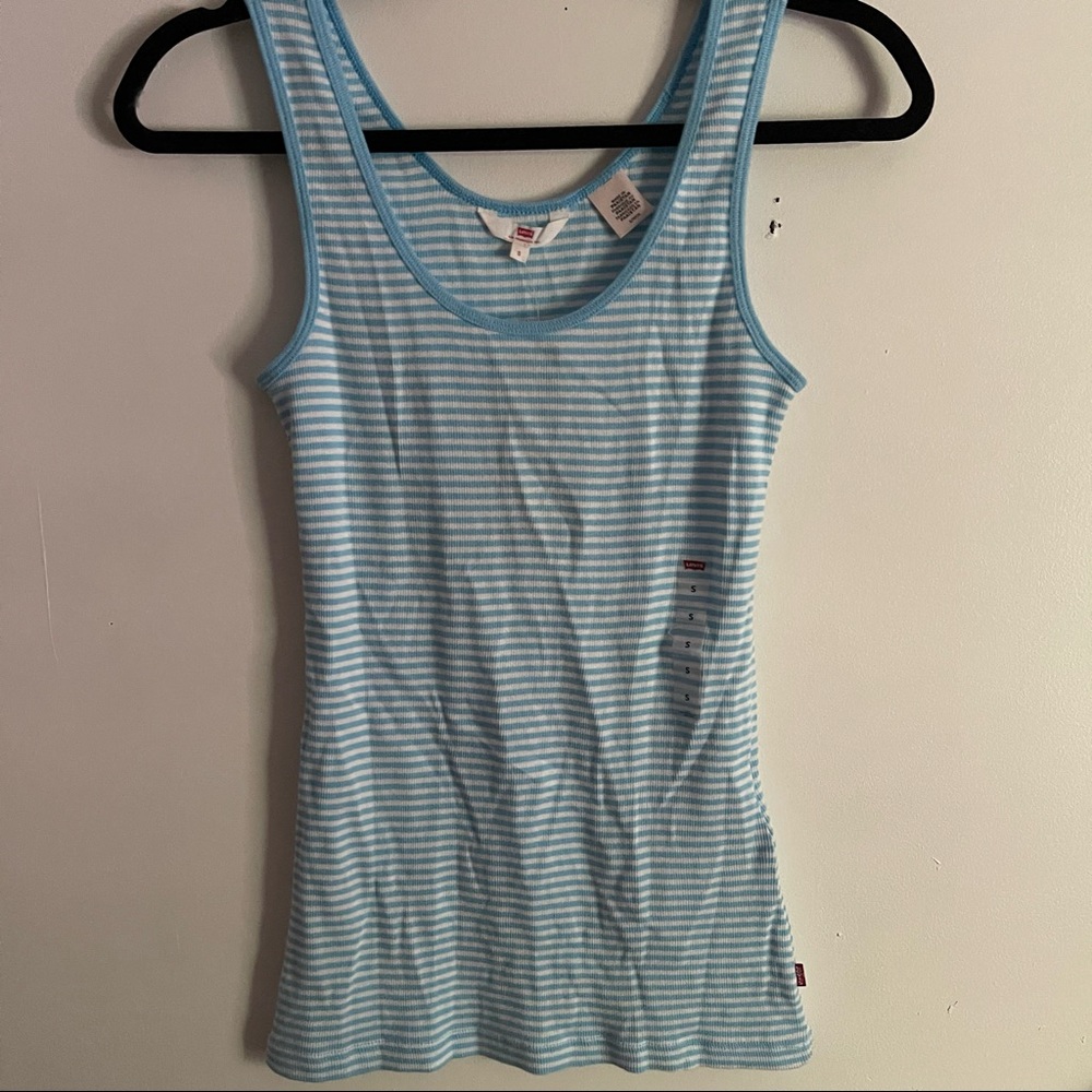 NWT Levi’s Blue and White Striped Tank Top